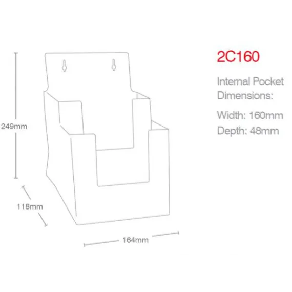 Brosjyreholder Bord,2xA5-2C160