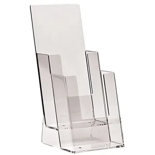 Brosjyreholder Bord,2x1/3 A4 trapp-2C110