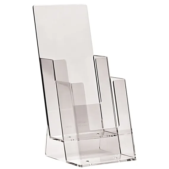 Brosjyreholder Bord,2x1/3 A4 trapp-2C110