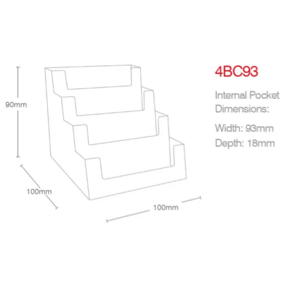 Visittkortholder Bord,4 rom-4BC93