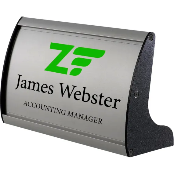 Bordskilt, 15 x 7,4 cm, Alu/ Sort