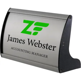 Bordskilt, 21 x 7,4 cm, Alu/ Sort