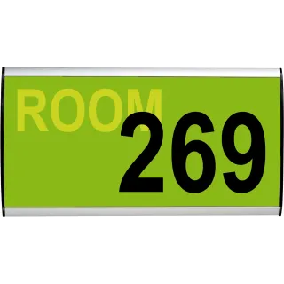 Dørskilt buet, 5,2 x 10 cm, Alu