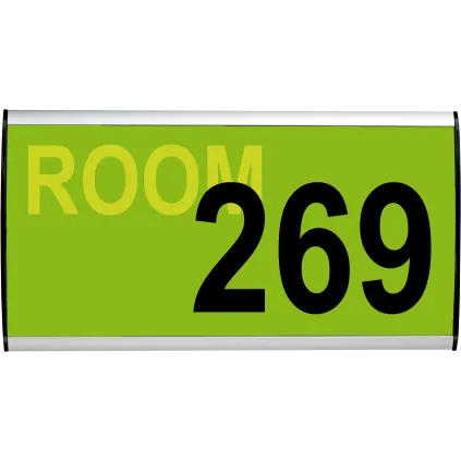 Dørskilt buet, 5,2 x 10 cm, Alu