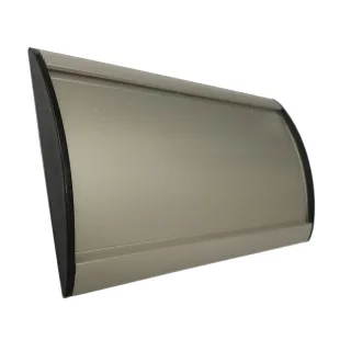 Dørskilt buet, 7,4 x 25 cm, Alu