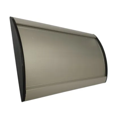 Dørskilt buet, 7,4 x 25 cm, Alu