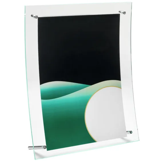 Plakatramme Akryl Curved A4 m/fot,skrå,stående/liggende