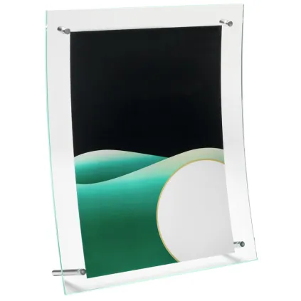 Plakatramme Akryl Curved A4 m/fot,skrå,stående/liggende