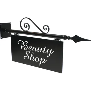 Veggskilt Hang Sign Antique 55x30cm,sort