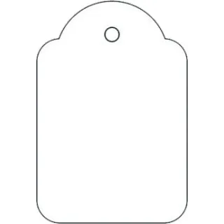Prislapp m/tråd 36x53mm (500 stk)