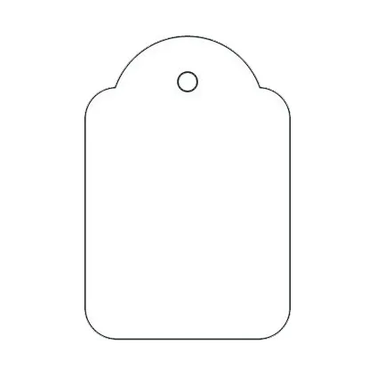 Prislapp m/tråd 36x53mm (500 stk)