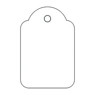 Prislapp m/tråd 28x43mm (500 stk)