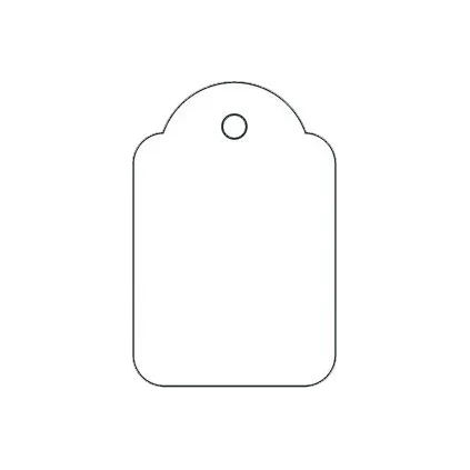 Prislapp m/tråd 28x43mm (500 stk)