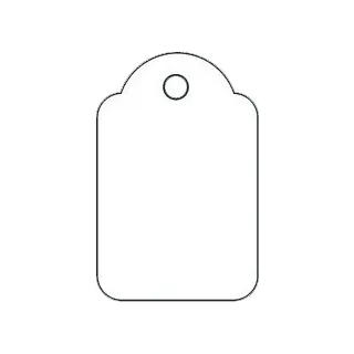 Prislapp m/tråd 22x35mm (500 stk)