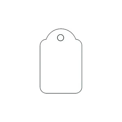 Prislapp m/tråd 22x35mm (500 stk)