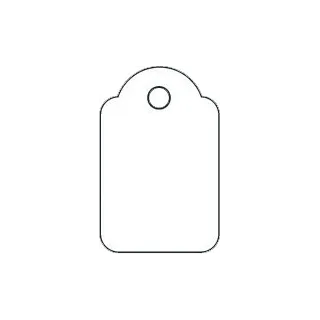 Prislapp m/tråd 18x28mm (500 stk)