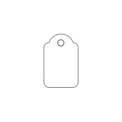 Prislapp m/tråd 18x28mm (500 stk)