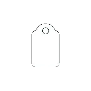 Prislapp m/tråd 15x24mm (500 stk)