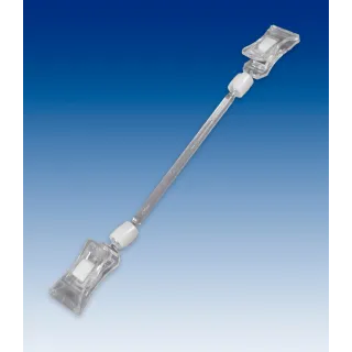 Plakatholder liten klype,100mm stang,liten klype, Transp