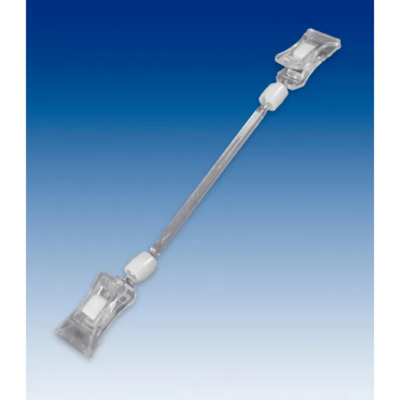 Plakatholder liten klype,100mm stang,liten klype, Transp