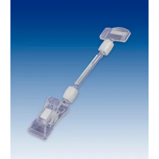 Plakatholder liten klype,50mm stang,27mm holder, Transp