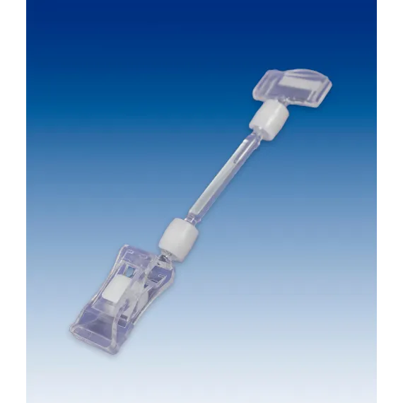 Plakatholder liten klype,50mm stang,27mm holder, Transp