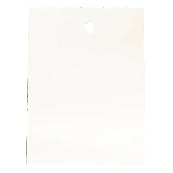 Etikett for nålepistol,hvit m/hull,45x60mm