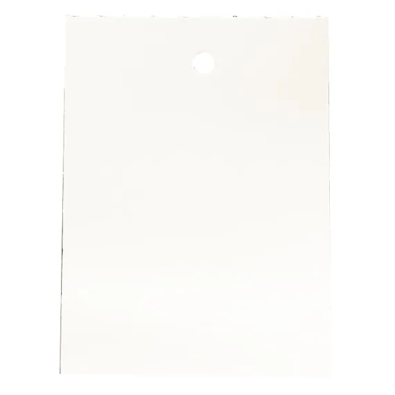 Etikett for nålepistol,hvit m/hull,30x35mm