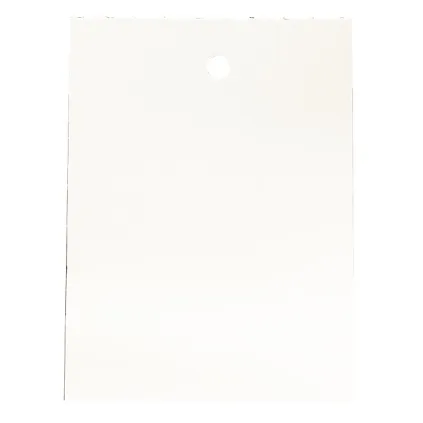 Etikett for nålepistol,hvit m/hull,30x35mm