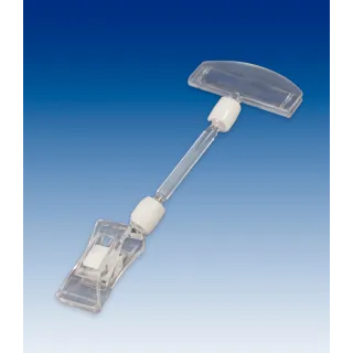 Plakatholder liten klype,50mm stang,50mm holder, Transp