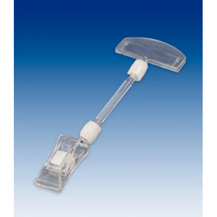 Plakatholder liten klype,50mm stang,50mm holder, Transp