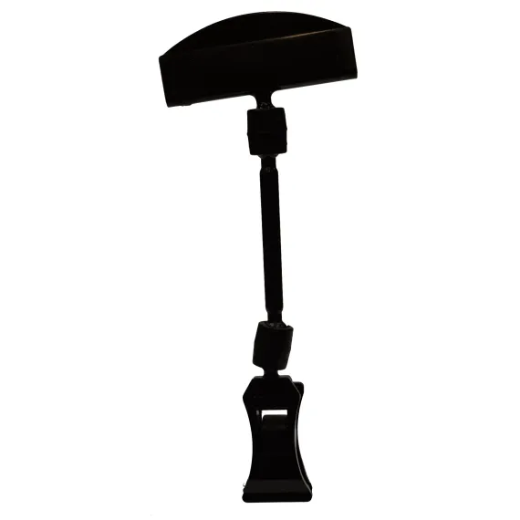 Plakatholder, liten klype, 50mm stang, 50mm holder, Sort