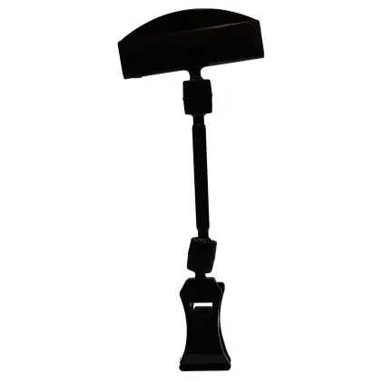 Plakatholder, liten klype, 50mm stang, 50mm holder, Sort