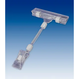 Plakatholder liten klype,50mm stang,80mm klype, Transp