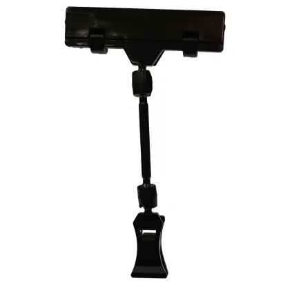 Plakatholder, liten klype, 50mm stang, 80mm klype, Sort