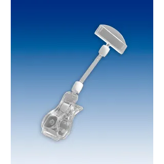 Plakatholder stor klype,50mm stang,50mm holder, Transp