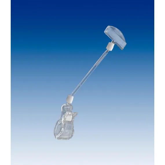 Plakatholder stor klype,100mm stang,50mm holder, Transp