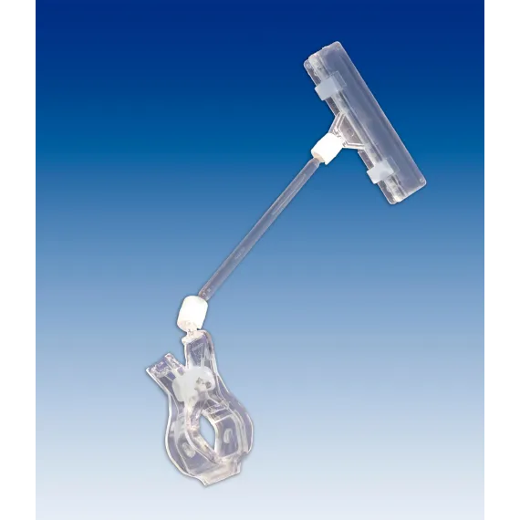 Plakatholder stor klype,100mm stang,80mm klype, Transp