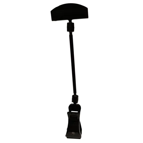 Plakatholder, stor klype, 100mm stang, 50mm holder, Sort