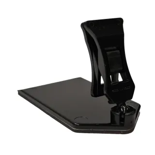 Plakatholder, flat fot, liten klype, Sort