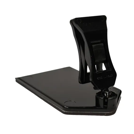 Plakatholder, flat fot, liten klype, Sort