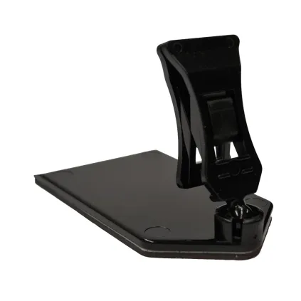 Plakatholder, flat fot, liten klype, Sort