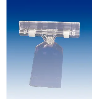 Plakatholder flat fot,80mm klype, Transp