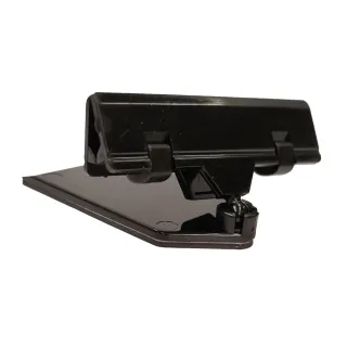 Plakatholder, flat fot, 80mm klype, Sort