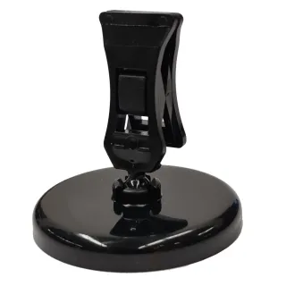 Plakatholder, 50mm rund fot, liten klype, Sort