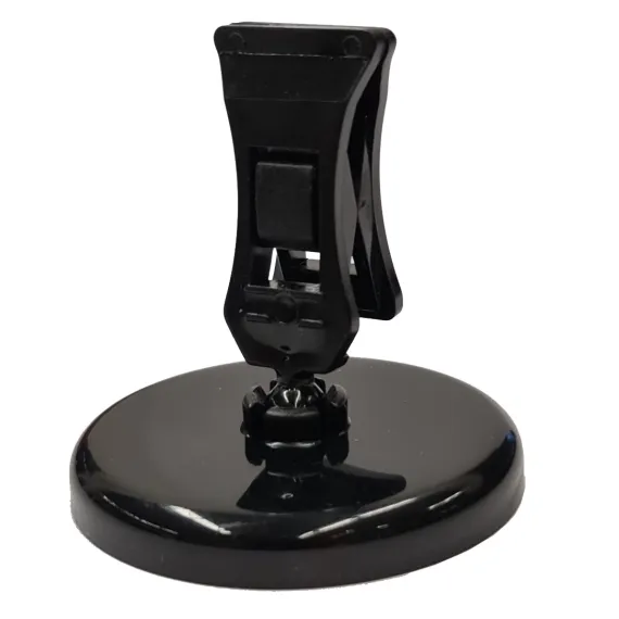 Plakatholder, 50mm rund fot, liten klype, Sort