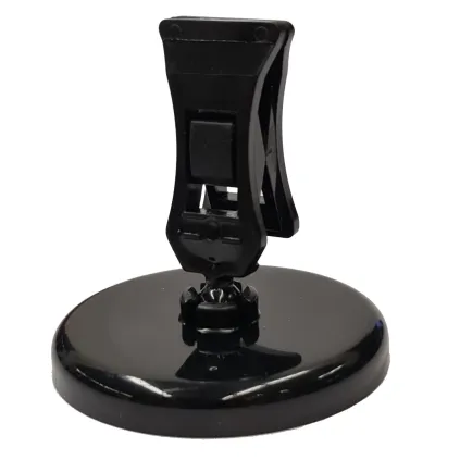 Plakatholder, 50mm rund fot, liten klype, Sort