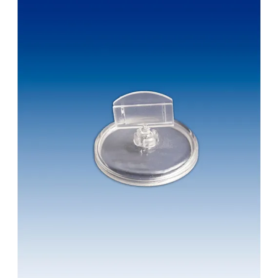 Plakatholder 50mm rund fot,27mm holder, Transp