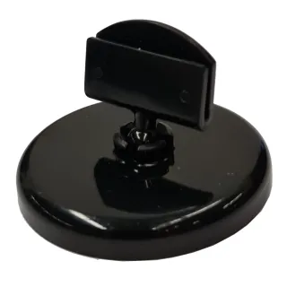 Plakatholder, 50mm rund fot, 27mm holder, Sort