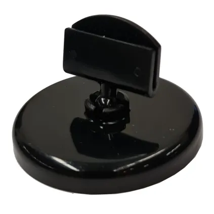 Plakatholder, 50mm rund fot, 27mm holder, Sort